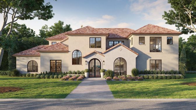 Exterior, Facade, Mediterranean