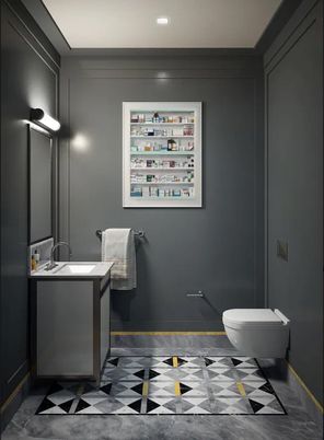Bathroom, Interior, Recessed Lighting