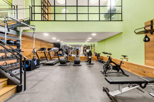 Fitness Equipment, Gym, Interior, Recessed Lighting