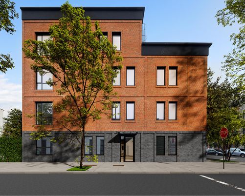 Exterior, Facade, Brick Facade, Rowhouse