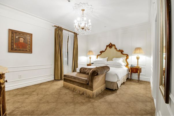 Bedroom, Chandelier, Interior