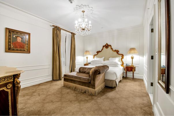 Bedroom, Chandelier, Interior
