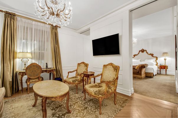 Bedroom, Chandelier, Interior, Wood Texture Flooring