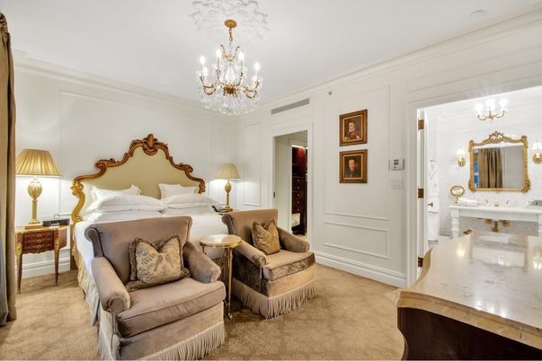 Bedroom, Chandelier, Interior