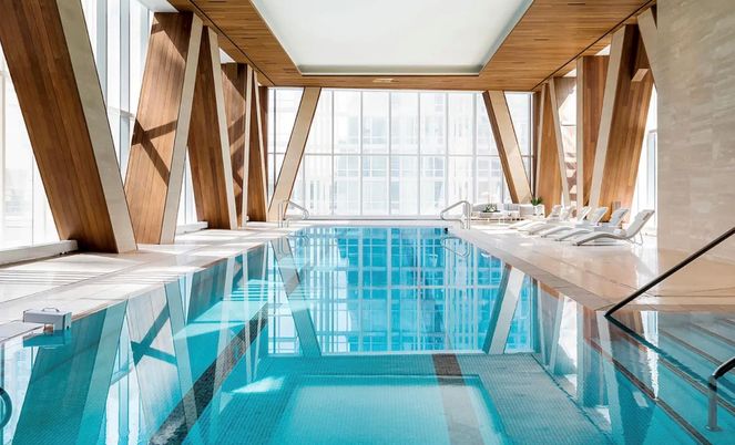 Interior, Pool, Wooden Walls