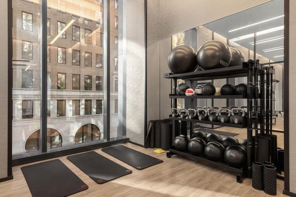Fitness Equipment, Interior, Wood Texture Flooring