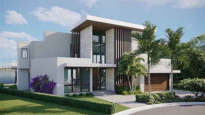 Attached, Backyard, Exterior, Facade, Modern