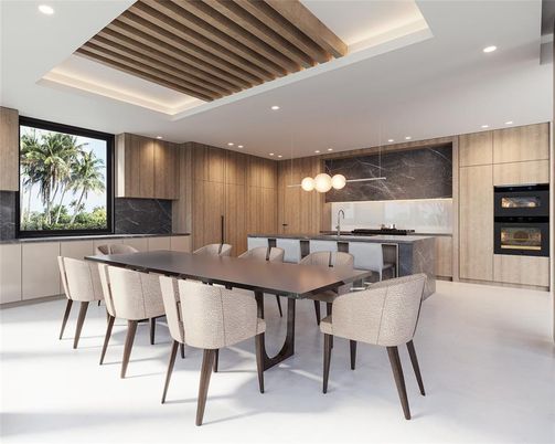 Dining room, Interior, Kitchen, Pendant Lights, Recessed Lighting
