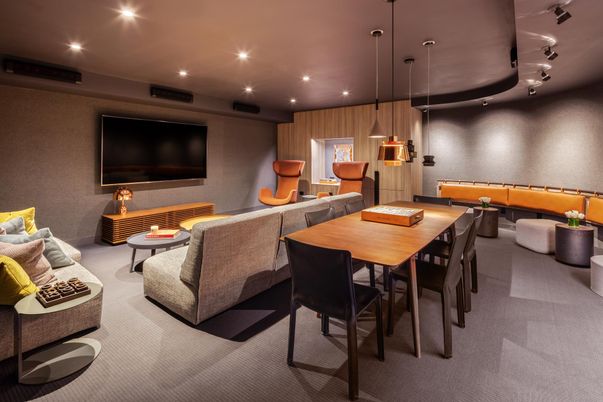 Dining room, Interior, Living room, Pendant Lights, Recessed Lighting