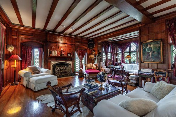 Fireplace, Interior, Living room, Wooden Beams, Wood Texture Flooring, Wooden Walls