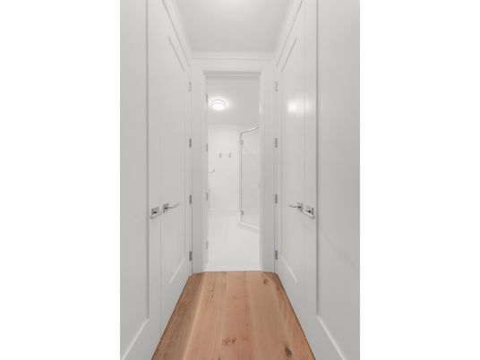 Bathroom, Glass Shower, Interior, Wood Texture Flooring