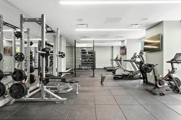 Fitness Equipment, Gym, Interior, Recessed Lighting