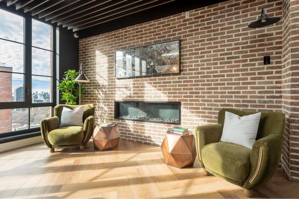 Fireplace, Interior, Stone Walls, Wood Texture Flooring