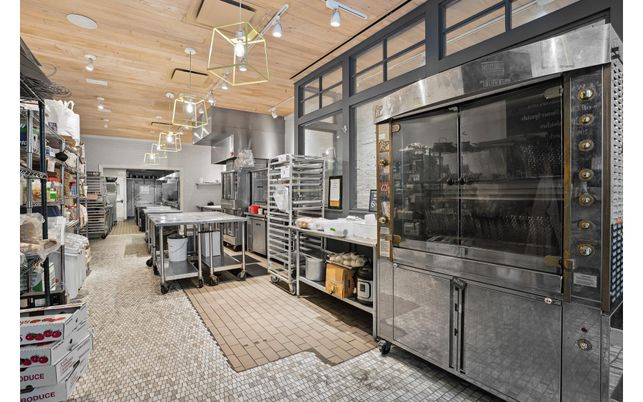 Interior, Kitchen, Pendant Lights, Stainless Steel Appliances, Wooden Ceilings
