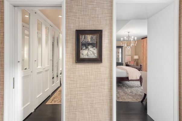 Bedroom, Chandelier, Interior, Wood Texture Flooring