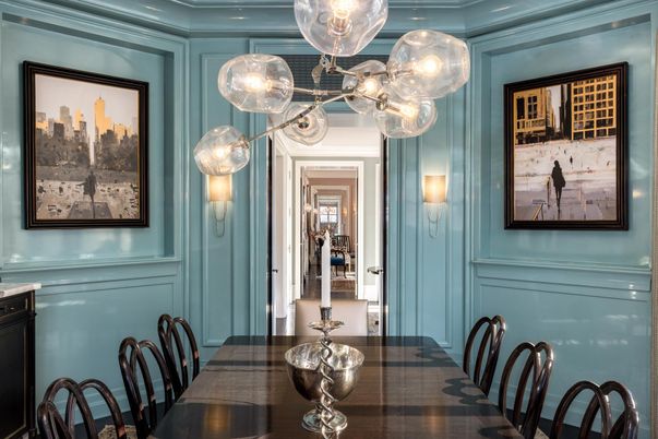 Dining room, Interior, Pendant Lights
