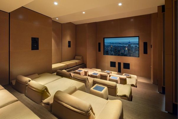 Home Theatre Room, Interior, Projection Screen, Recessed Lighting, Theatre Room