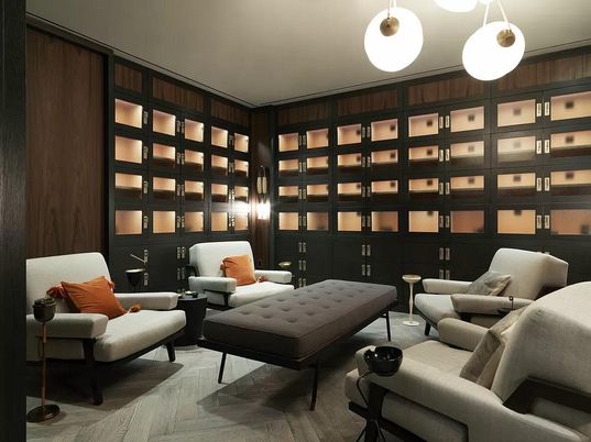 Interior, Living room, Pendant Lights, Wooden Walls