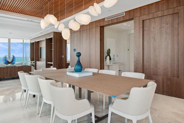 Dining room, Interior, Pendant Lights