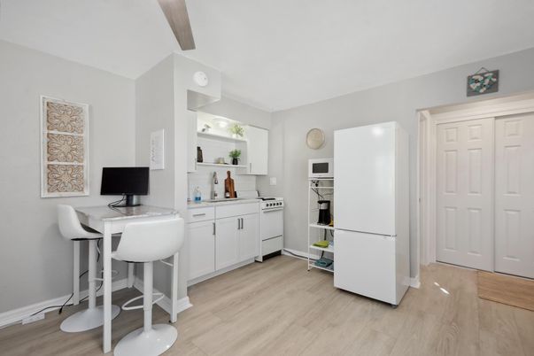Interior, Kitchen, Wood Texture Flooring