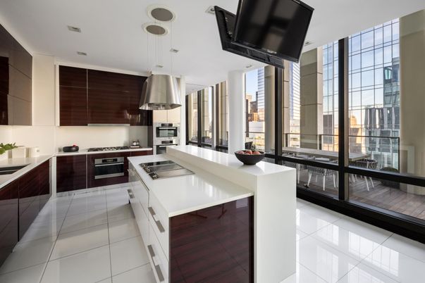 Interior, Kitchen, Pendant Lights, Stainless Steel Appliances