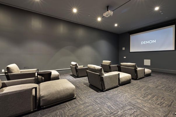 Interior, Projection Screen, Recessed Lighting, Theatre Room