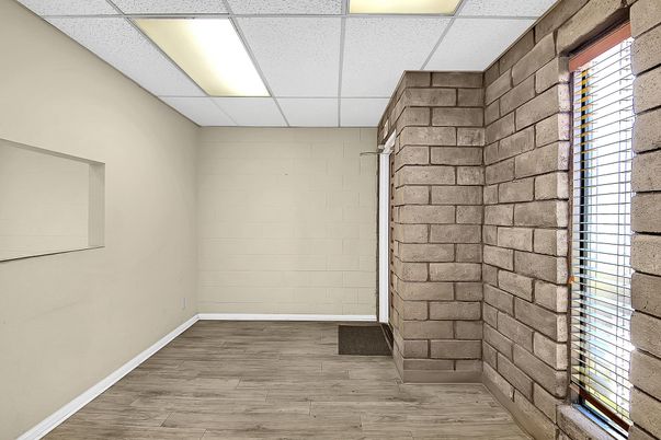 Empty room, Interior, Stone Walls, Wood Texture Flooring