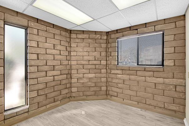 Empty room, Interior, Stone Walls, Wood Texture Flooring