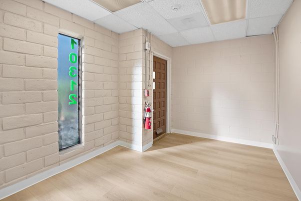 Empty room, Interior, Stone Walls, Wood Texture Flooring