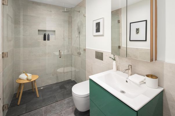 Bathroom, Glass Shower, Interior