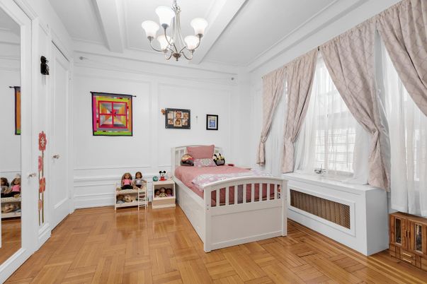 Bedroom, Chandelier, Interior, Wood Texture Flooring