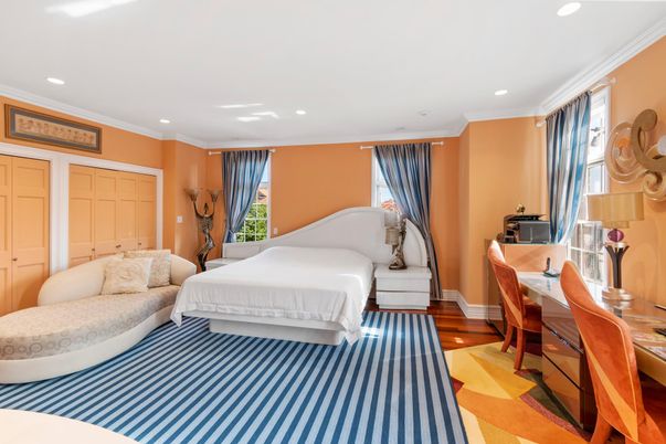 Bedroom, Home Office, Interior, Recessed Lighting, Wood Texture Flooring