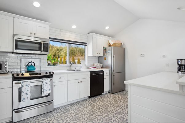 Interior, Kitchen, Recessed Lighting, Stainless Steel Appliances