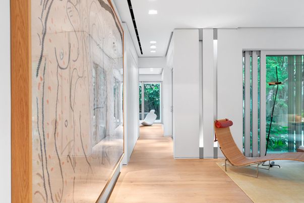 Interior, Recessed Lighting, Wood Texture Flooring