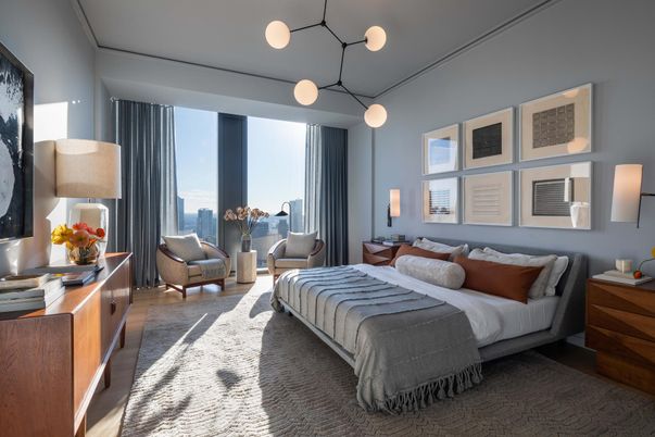 Bedroom, Interior, Pendant Lights