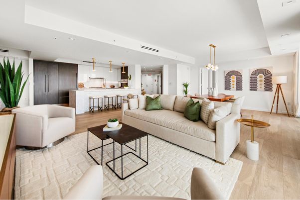Dining room, Interior, Kitchen, Living room, Pendant Lights, Recessed Lighting, Wood Texture Flooring
