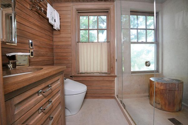 Bathroom, Interior, Wooden Walls