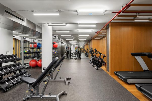 Fitness Equipment, Gym, Interior, Wood Texture Flooring