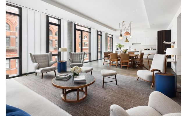 Dining room, Interior, Kitchen, Living room, Pendant Lights, Recessed Lighting, Wood Texture Flooring