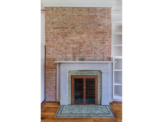 Fireplace, Interior, Wood Texture Flooring