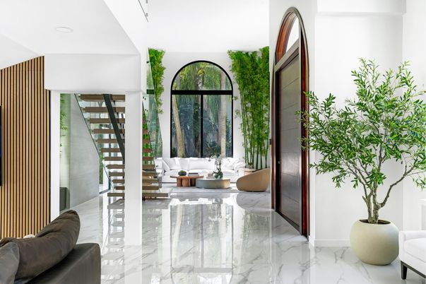 Interior, Marble, Recessed Lighting