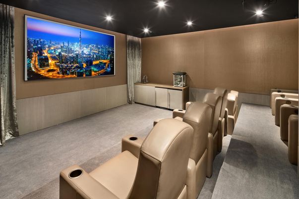 Home Theatre Room, Interior, Projection Screen, Recessed Lighting, Theatre Room