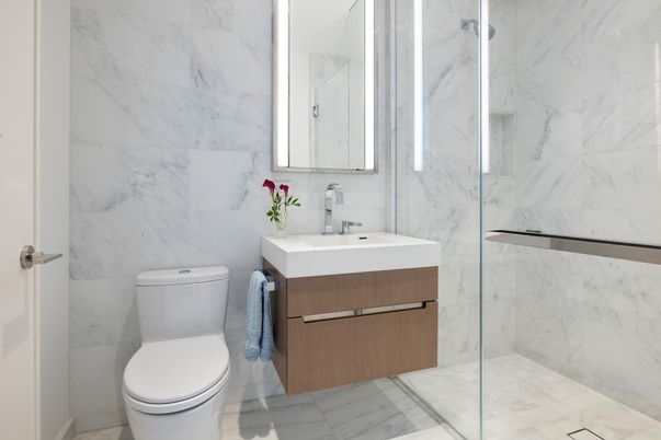 Bathroom, Glass Shower, Interior, Marble, Marble Walls