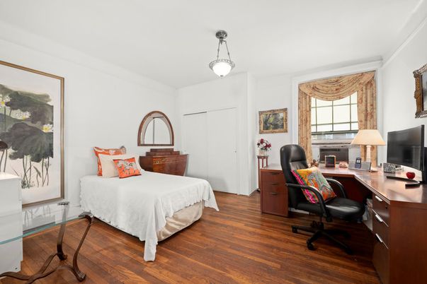 Bedroom, Home Office, Interior, Pendant Lights, Wood Texture Flooring