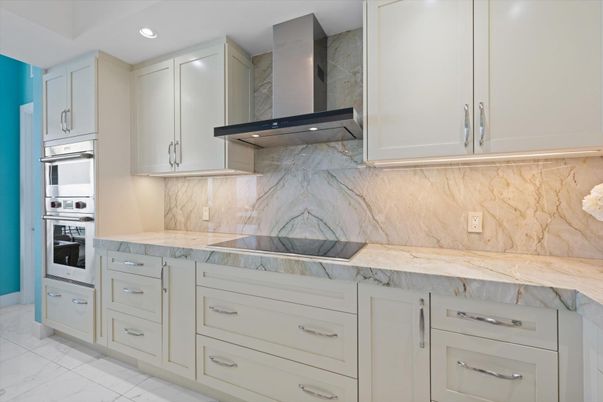 Interior, Kitchen, Marble, Recessed Lighting