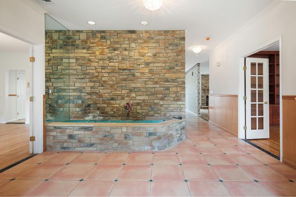 Interior, Recessed Lighting, Stone Walls
