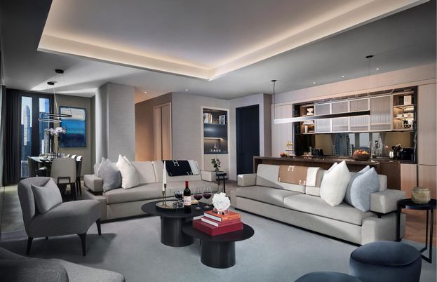 Dining room, Interior, Living room, Pendant Lights, Recessed Lighting