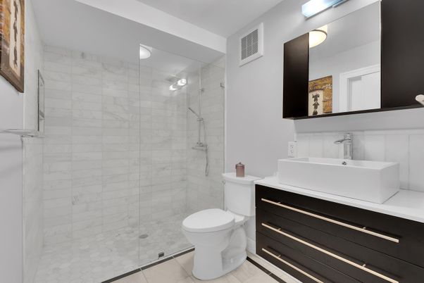 Bathroom, Glass Shower, Interior, Marble Walls