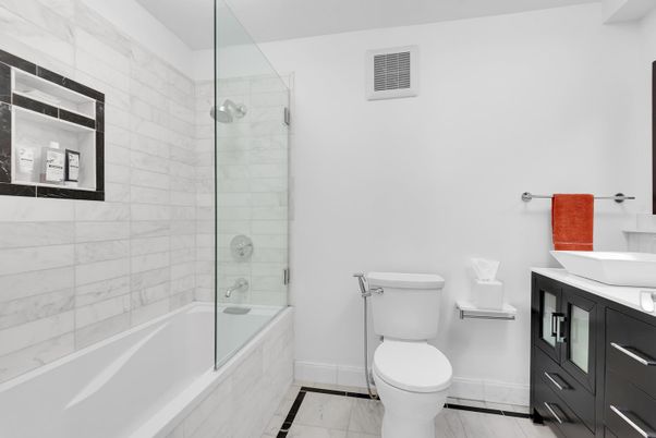 Bathroom, Glass Shower, Interior, Marble, Marble Walls
