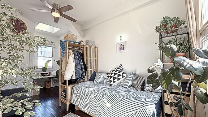 Bedroom, Interior, Wood Texture Flooring